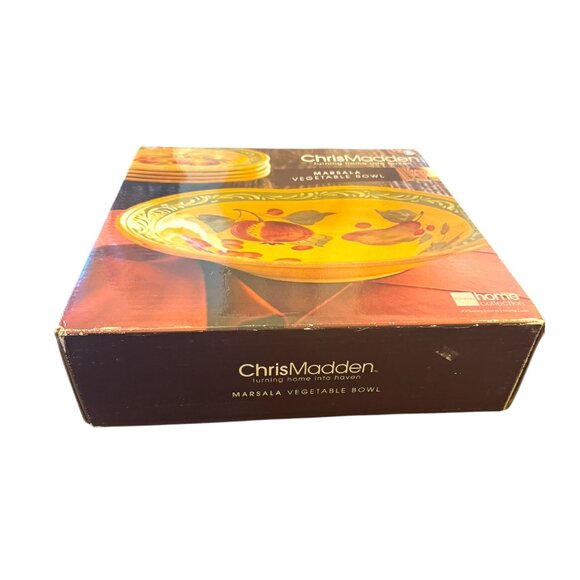 Chris Madden Marsala Handpainted Ceramic Vegetable Bowl 13.5" JC Penney Home Col - Picture 3 of 9